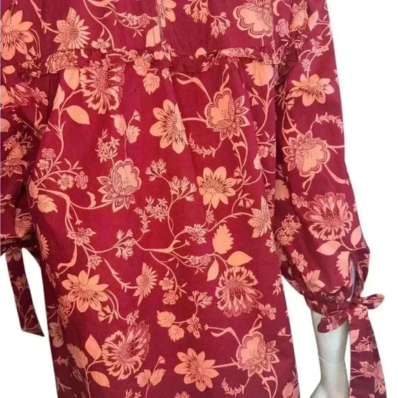 Sugar Lips Mulberry Floral Rowena Cotton Shift Dress Size Small. #319 - Picture 9 of 11